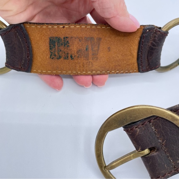 DKNY Vintage Leather Harness Belt Small Brown - Picture 14 of 16